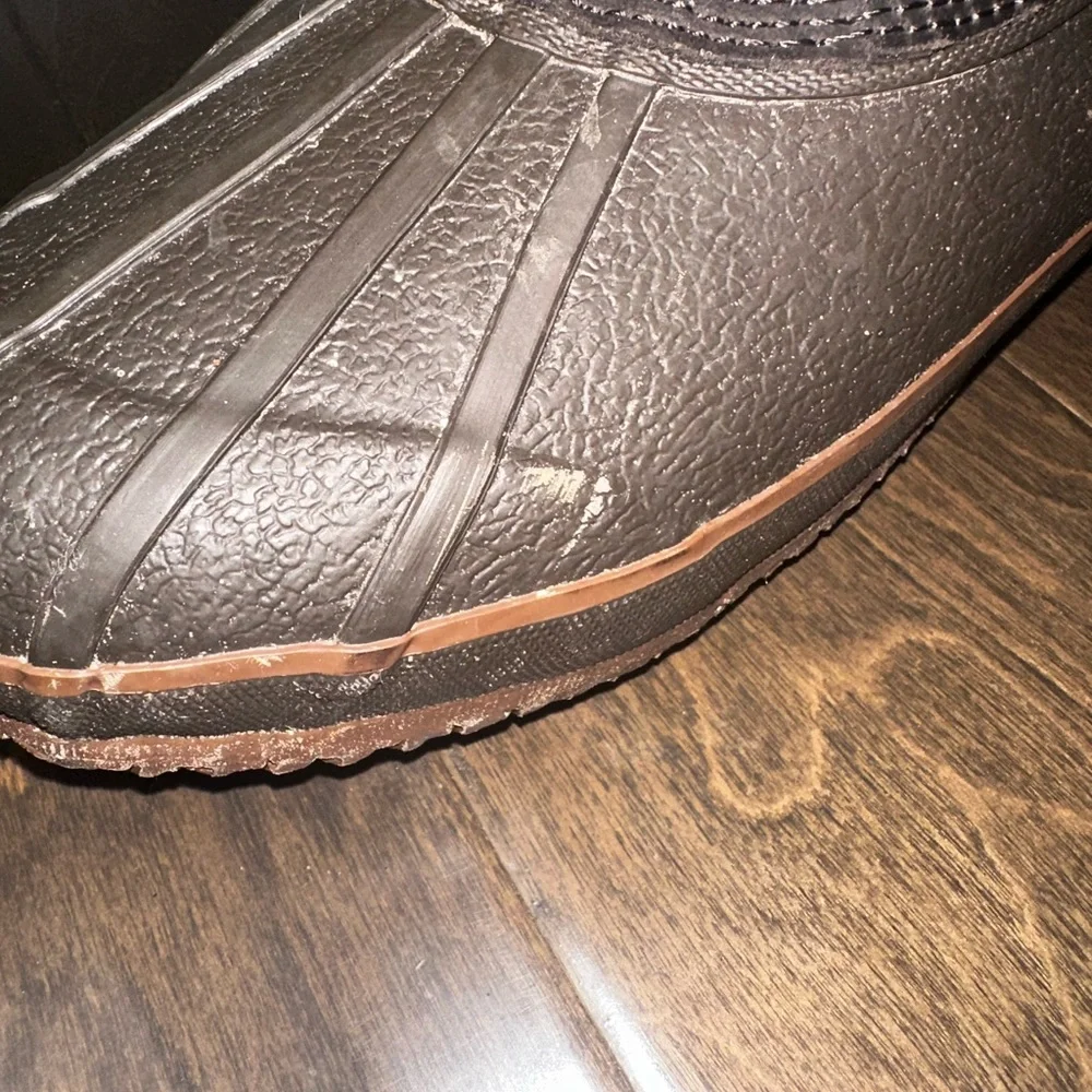 ITASCA Thinsulate 3M Waterproof Duck Boots Brown Leather Upper Size 12